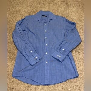 Club Room Blue Casual Button Down Shirt